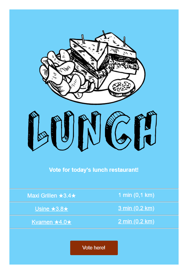 Lunch Email
